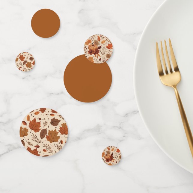 Rustic Terracotta Maple Leaves Autumn Wedding Confetti (Group)