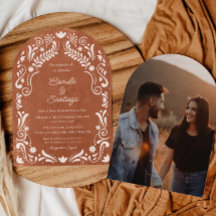 Rustic Terracotta Spanish Photo Arch Wedding