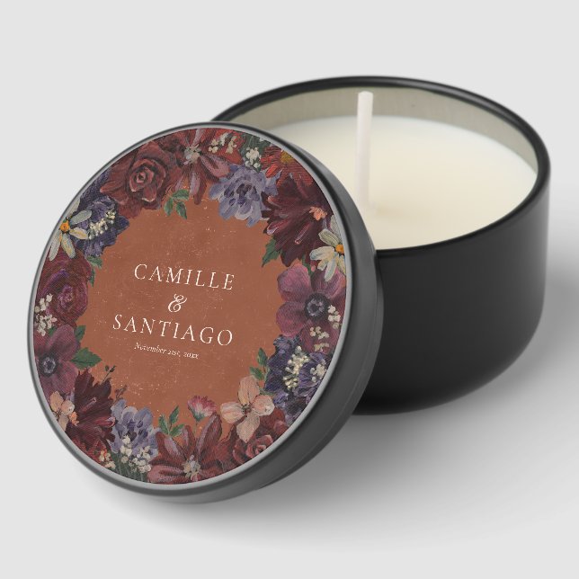 Rustic Terracotta Wedding Favor Mini Candle Favors (Corner)