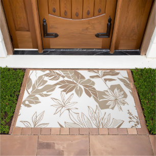 Rustic Terracotta Wildflower Boho Eclectic Summer Doormat