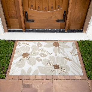 Rustic Terracotta Wildflower Boho Eclectic Summer  Doormat