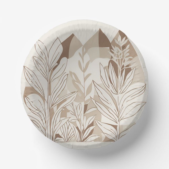 Rustic Terracotta Wildflower Boho Spring Style Paper Bowls (Front)