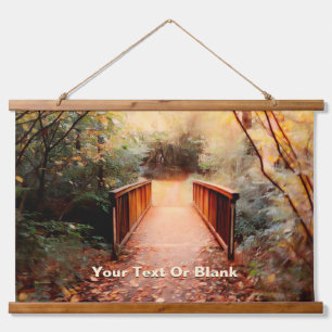 Rustic Teutoburg Forest Footbridge Hanging Tapestry