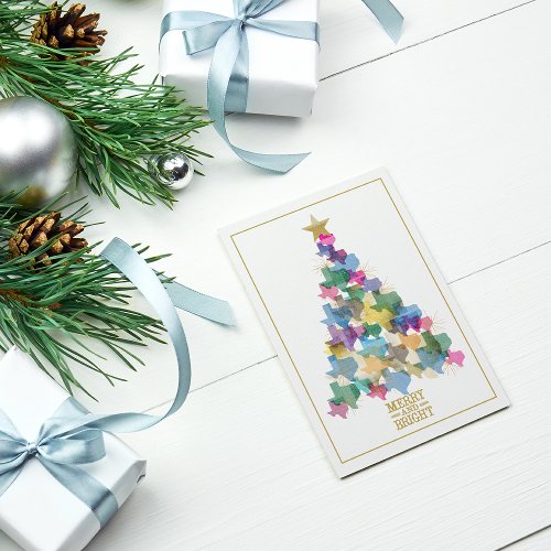 Rustic Texas Christmas Tree Holiday Card