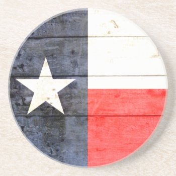 Rustic Texas Flag  Coaster by Hannahscloset at Zazzle