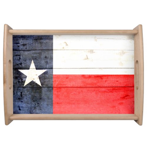 Rustic Texas Flag  Serving Tray