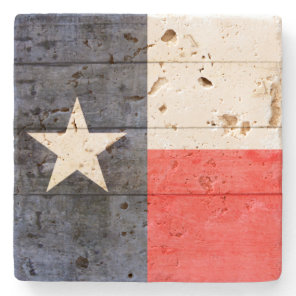 Rustic Texas Flag  Stone Coaster