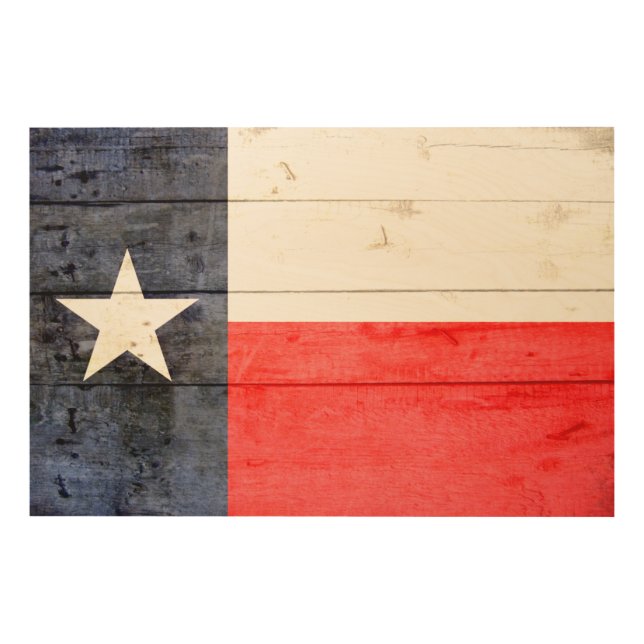 Rustic Texas Flag Wood Wall Art (Front)