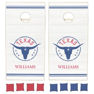 Rustic Texas Longhorn Cornhole Set