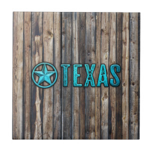 Rustic Texas Star (Blue) Ceramic Tile