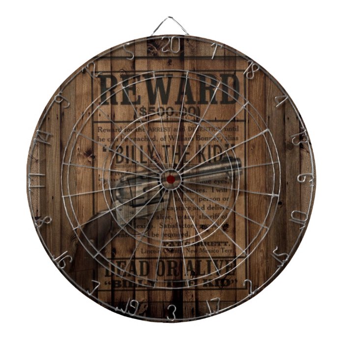 rustic texas star cowboy western country dual gun dart board