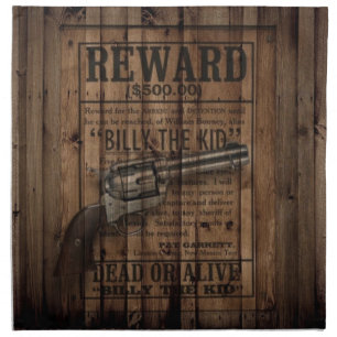rustic texas star cowboy western country dual gun napkin