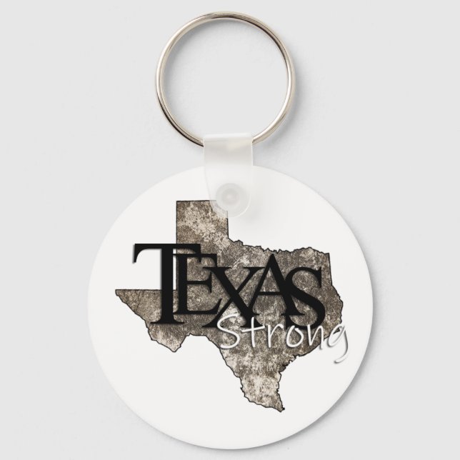 Rustic Texas Strong Keychain (Front)
