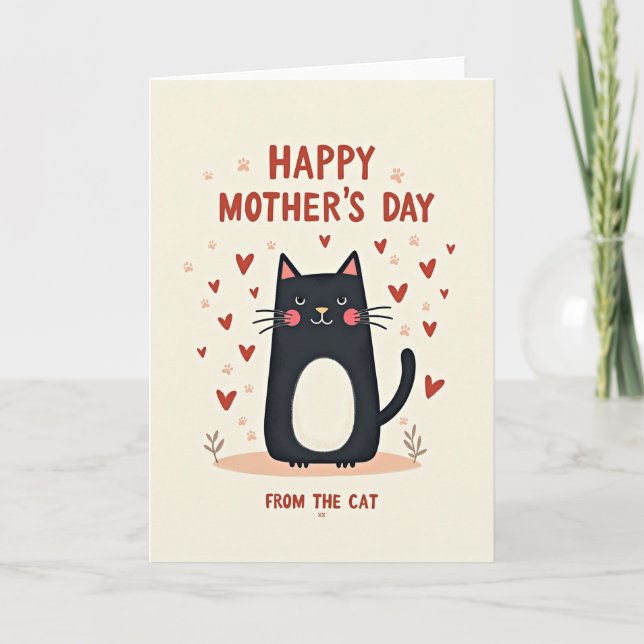 Rustic Text Mothers Day Card (Front)