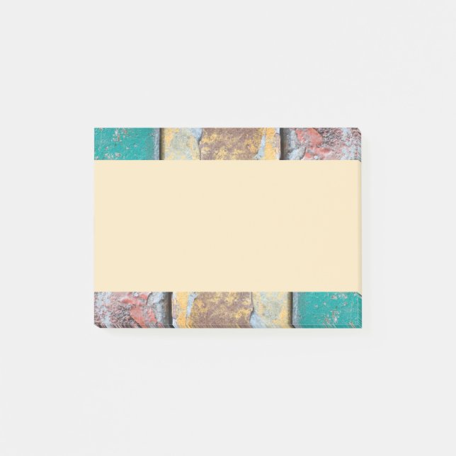Rustic Texture Border With Flaking Paint Post-it Notes (Front)
