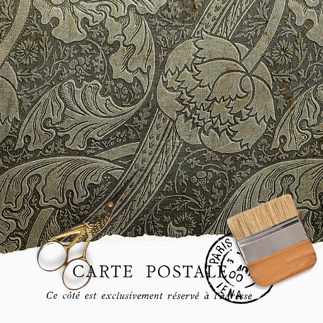 RUSTIC TEXTURE  BROWN FLORAL DECOUPAGE Furniture Tissue Paper (Creator Uploaded)