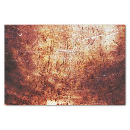 Rustic Texture Gold Rust Brown Decoupage Tissue Paper