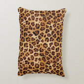 Rustic Texture Leopard Print Accent Pillow (Back(Vertical))