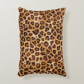 Rustic Texture Leopard Print Accent Pillow (Front(Vertical))