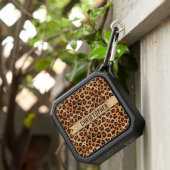 Rustic Texture Leopard Print Add Name Bluetooth Speaker (Inisitu)