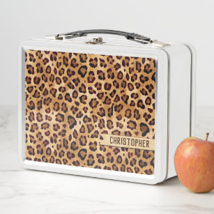 cheetah print lunch box