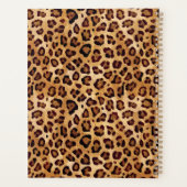Rustic Texture Leopard Print Add Name Planner (Back)