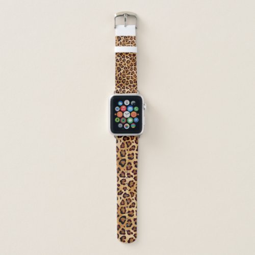 Rustic Texture Leopard Print Apple Watch Band