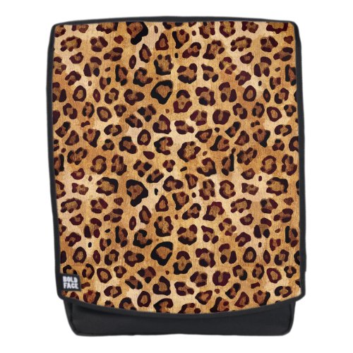 Rustic Texture Leopard Print Backpack