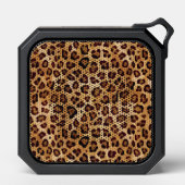 Rustic Texture Leopard Print Bluetooth Speaker (Front)