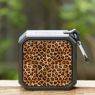 Rustic Texture Leopard Print Bluetooth Speaker