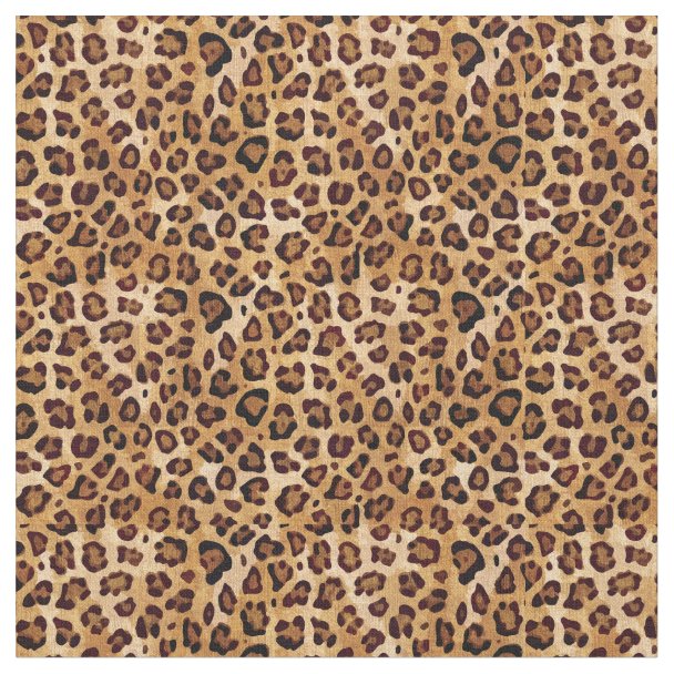 Brown spots leopard pattern fur texture fabric | Zazzle