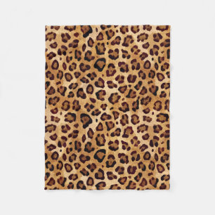 Rustic Texture Leopard Print Fleece Blanket