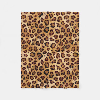 Rustic Texture Leopard Print Fleece Blanket