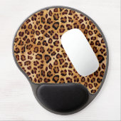 Rustic Texture Leopard Print Gel Mouse Pad (Left Side)