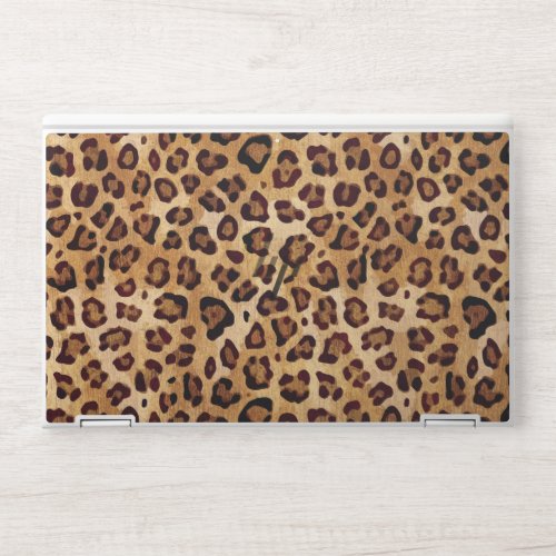 Rustic Texture Leopard Print HP Laptop Skin