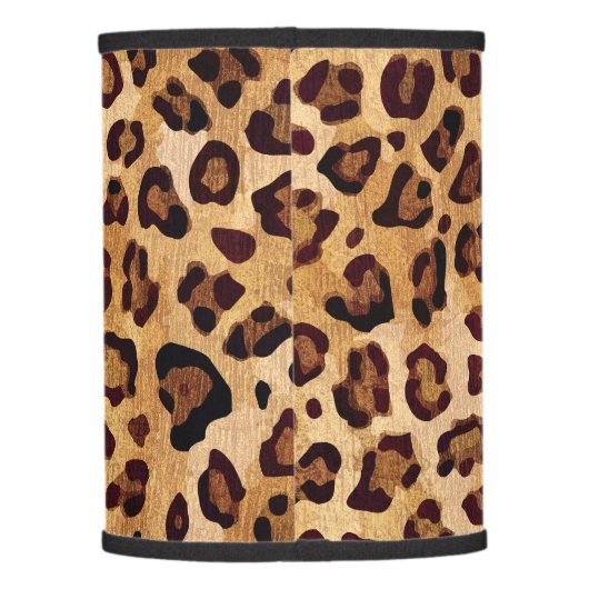 Rustic Texture Leopard Print Lamp Shade (Back)