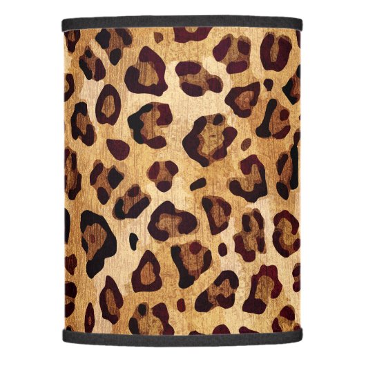 Rustic Texture Leopard Print Lamp Shade (Front)