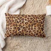 Rustic Texture Leopard Print Lumbar Pillow (Blanket)