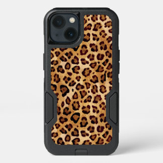 Rustic Texture Leopard Print iPhone 13 Case