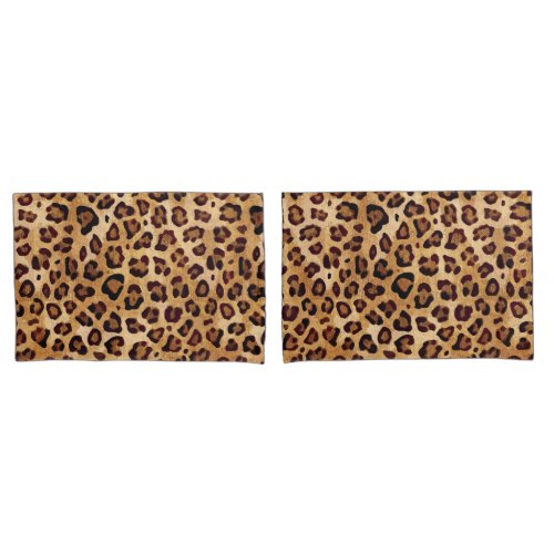 Rustic Texture Leopard Print Pillow Case