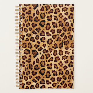 Rustic Texture Leopard Print Planner