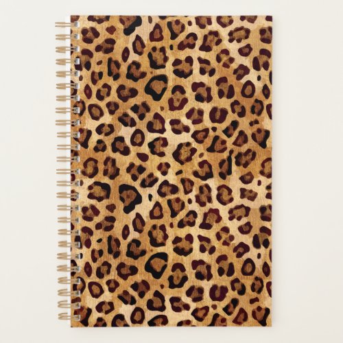 Rustic Texture Leopard Print Planner