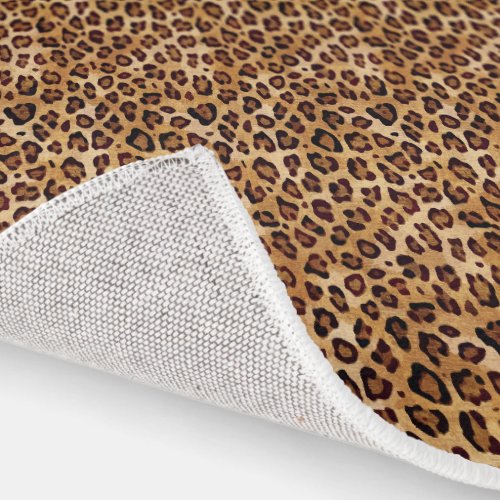 Rustic Texture Leopard Print Rug