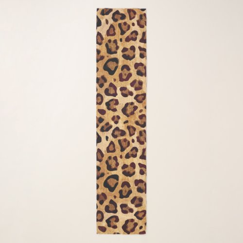 Rustic Texture Leopard Print Scarf