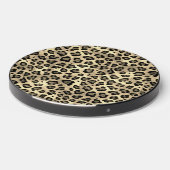 Rustic Texture Leopard Print Sepia Wireless Charger (Front 2)