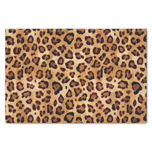 Rustic Texture Leopard Print Tissue Paper