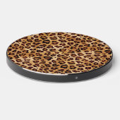 Rustic Texture Leopard Print Wireless Charger (Front 2)
