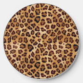 Rustic Texture Leopard Print Wireless Charger (Front)