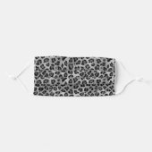 Rustic Texture Leopard Skin Print Spots Gray Adult Cloth Face Mask (Front, Folded)