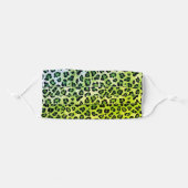 Rustic Texture Leopard Skin Print Spots Green Adult Cloth Face Mask (Front, Folded)